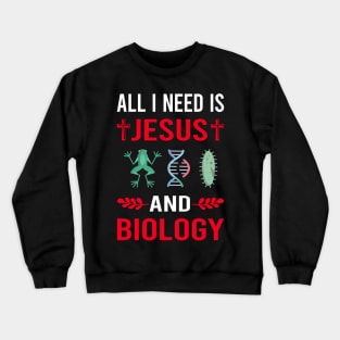I Need Jesus And Biology Crewneck Sweatshirt